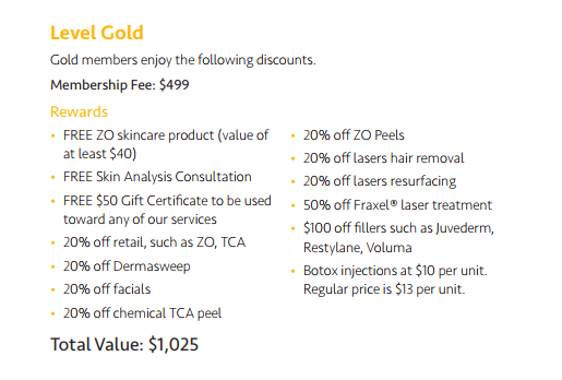 loyalty program level gold