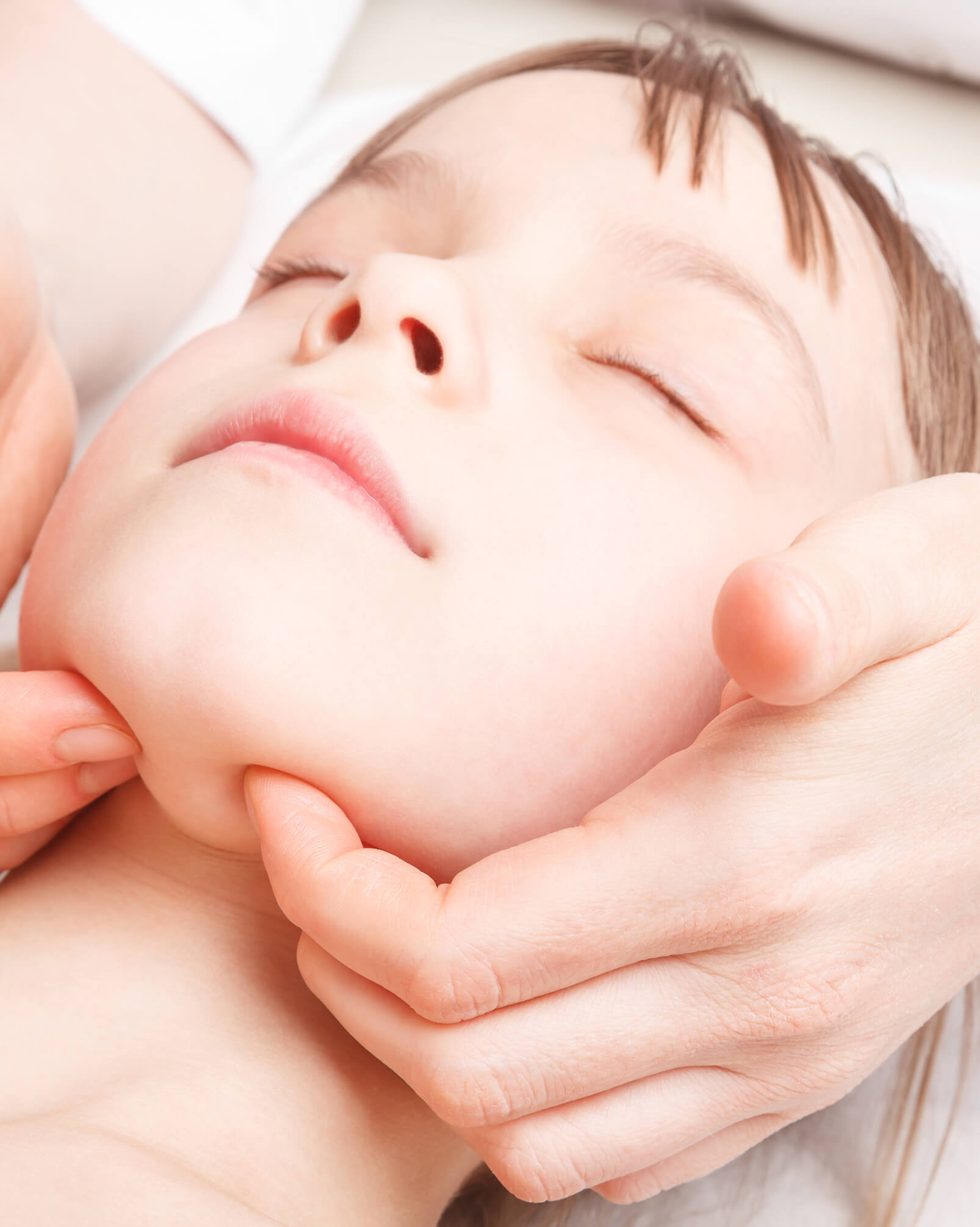 Young boy getting treatment